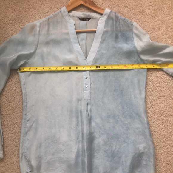 Massimo Dutti baby blue silk blouse - Picture 5 of 6
